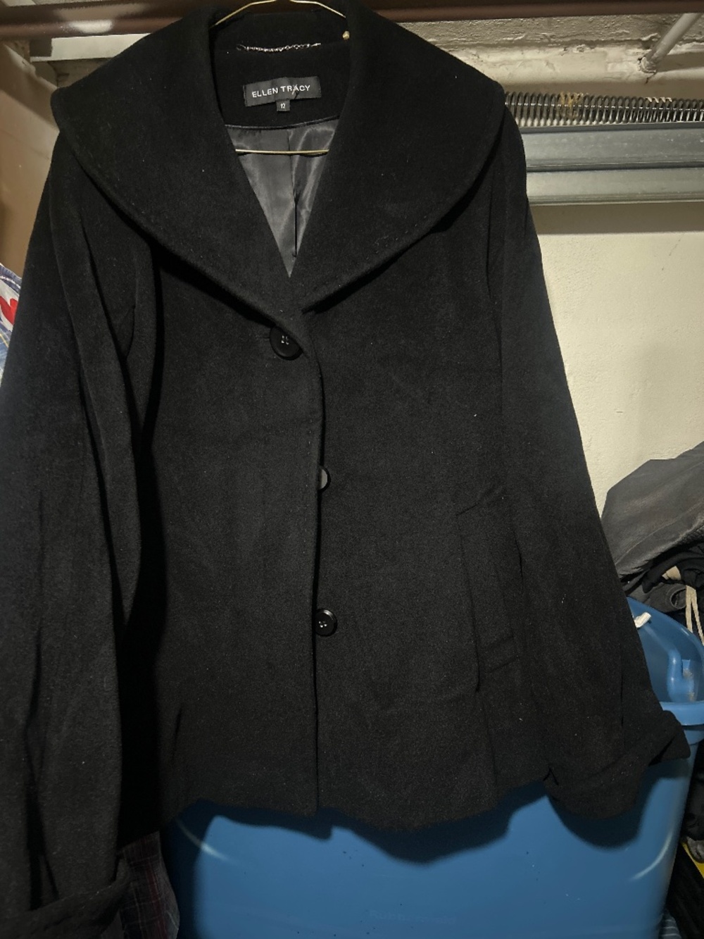 NWT Vintage Ellen Tracy Peacoat Black (12)